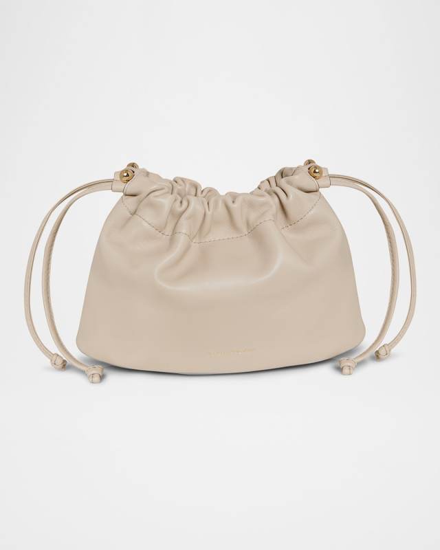 Charlotte Drawstring Leather Clutch Bag